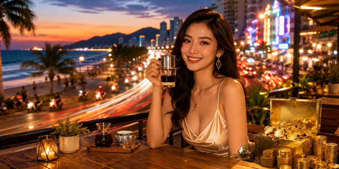 Người dùng tại Đà Nẵng nạp tiền và nhận thưởng khuyến mãi trong quán cà phê
