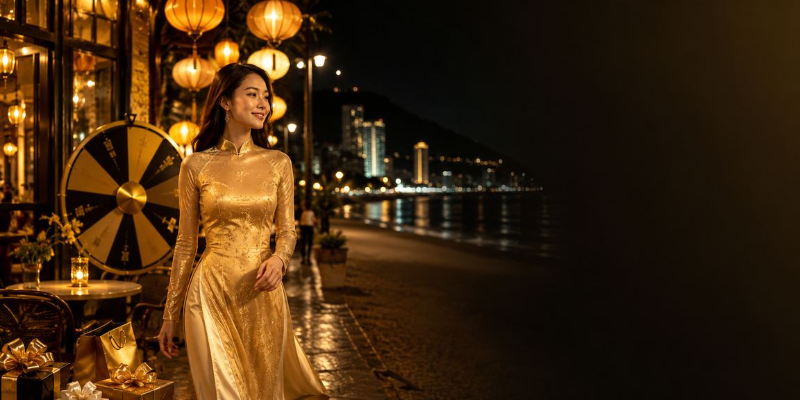 Người chơi casino trực tuyến tại Việt Nam theo dõi ưu đãi khuyến mãi trên màn hình lớn